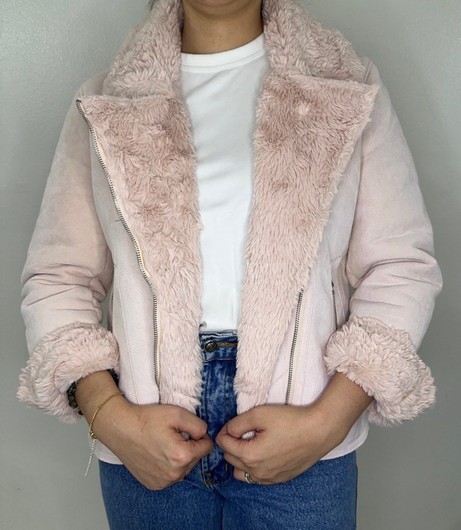 Zara like Sude Fur Jacket - Thick, Semi Heavy (Category: Coats, Jackets and Outerwear) located in Manila. Submitted by pcyph (Listing ID 1264686351, Image 3). Description: Model’s Height: 5’6 Model’s Size: S - Semi Medium Pede sa xs if mag layering Fits best S may konti allowance Fits just right for Medium Lalamove by schedule Courier everyday thru LBC, JT and JRS Payment Methods: •BPI •BDO •Cebuana •Palawan.