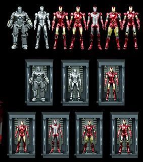 Zhongdong Zhong Dong Ironman Iron Man Hall Of Armor HOA MK I II III IV V VI VII set 4 inch