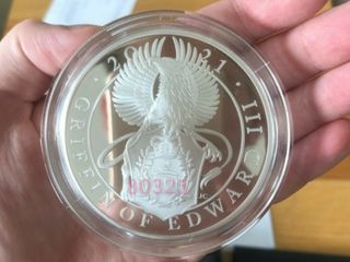 英國獅鷲銀幣5盎司