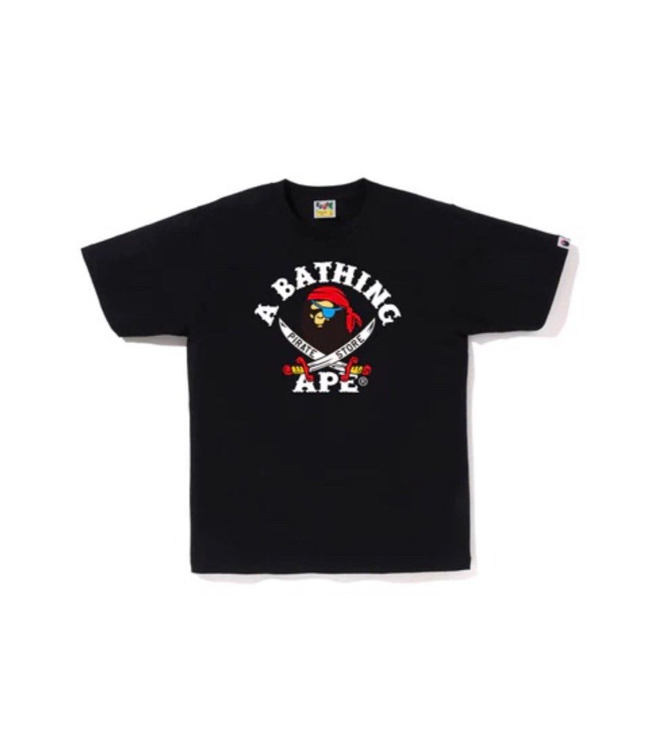 A Bathing Ape Pirate Logo tee Men s Fashion Tops Sets Tshirts