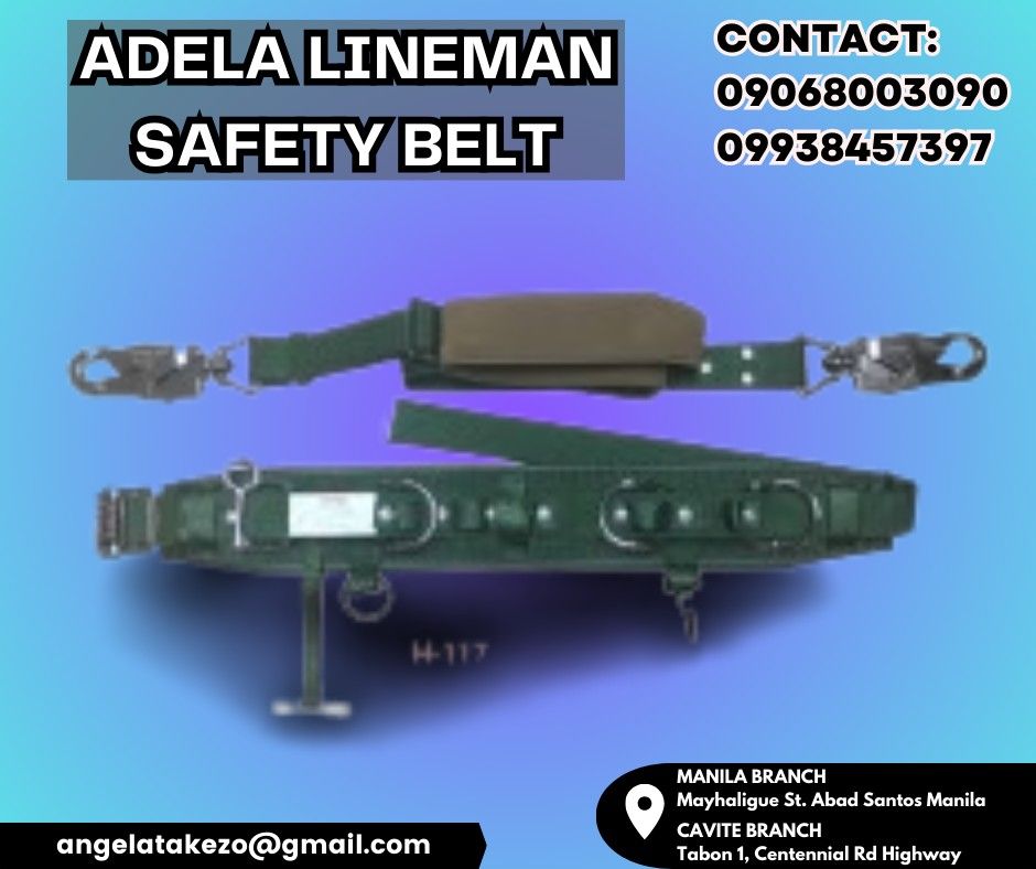 Adela Lineman Safety Belt, Commercial & Industrial, Construction & Building Materials on Carousell