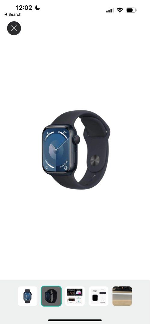 Apple Watch Series 9 GPS, 45mm Midnight Aluminum Case with Midnight Sport  Band - M/L