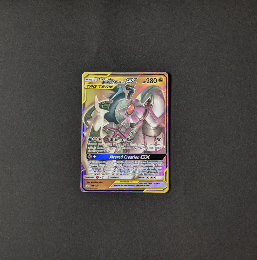 Arceus Pokémon TCG Cards Arceus & Dialga & Palkia GX Alternate Art ...