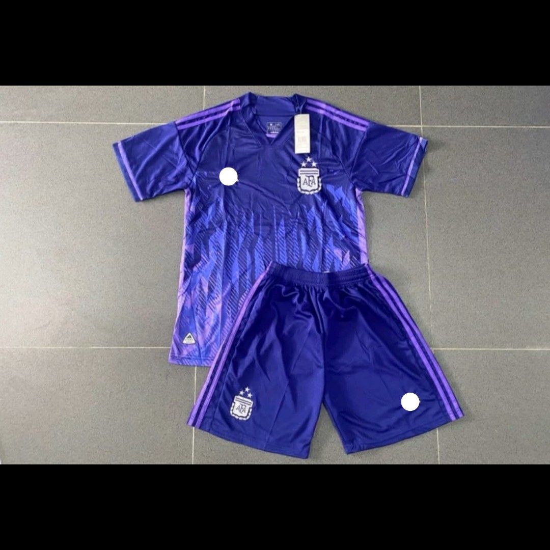 Argentina away 3 jersey kids Messi nameset Babies Kids