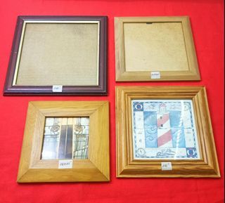 Assorted 4.5"x4.5" to 8"x8" solid wood tabletop and wall frame for 235 each *U26