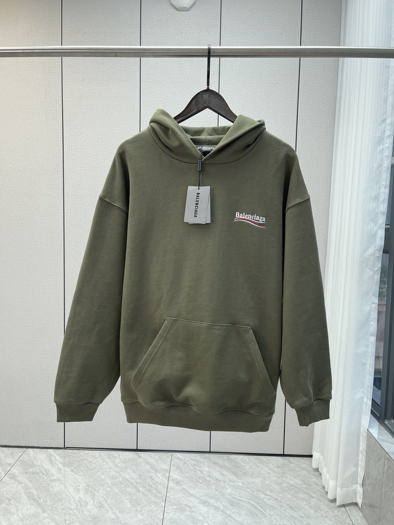 Authentic balenciaga Cola Wave Embroidered Front And Back Hooded Sweatshirt Men s Fashion Tops Sets Hoodies on Carousell