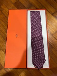Authentic Hermes Maroon Tie