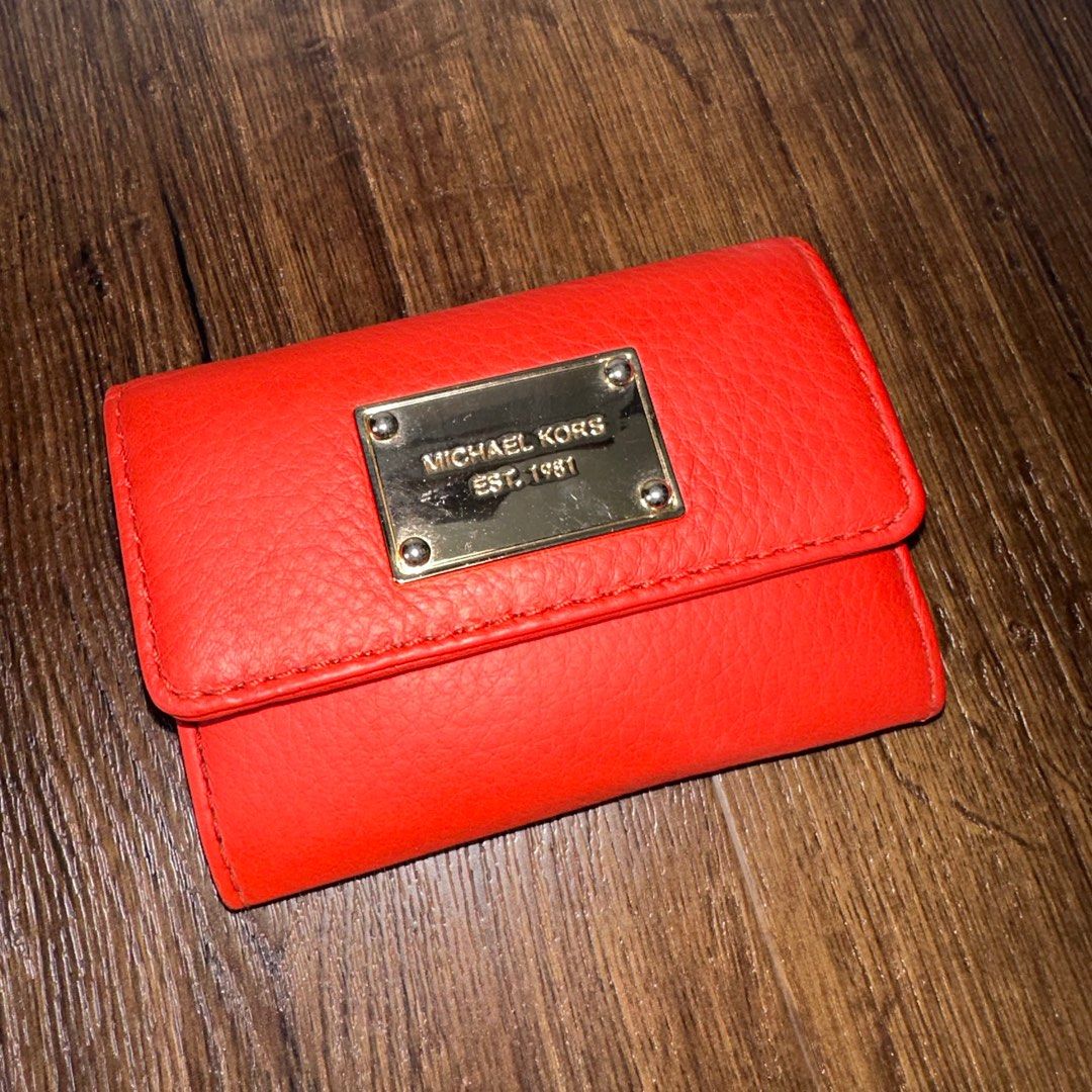 Michael kors deals red coin purse