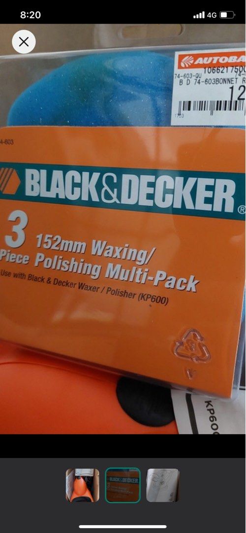 BLACK & DECKER Car Polisher Pad 74-603-QU Polishing Multi Pack (74-603,  KP600)