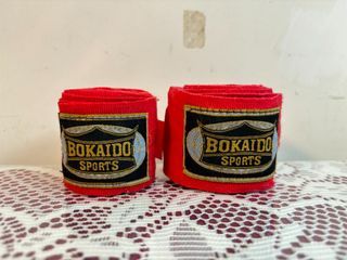 Bokaido Sports 散打 跆拳道 繃帶 紅色 二手 跆拳健身 訓練器材 運動用品 交換禮物 預算$300以下