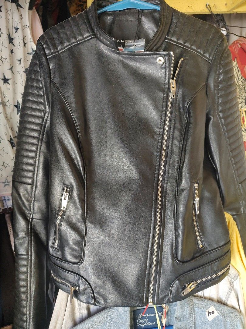 AMISU leather jacket Men s Fashion Coats Jackets and Outerwear