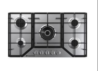 🔥BRAND NEW TECNOGAS 90cm 5 Gas Burners, Cast Iron Pan Support, Wok Stand, Stainless Steel MODEL: TBH9050CSS2