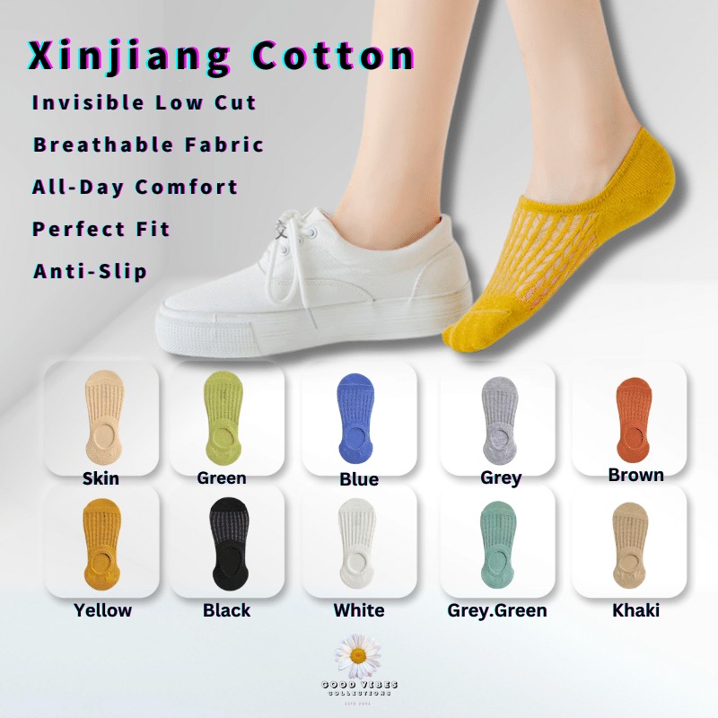 BRAND NEW】 Women's Summer Cotton Invisible Non-Slip Invisible Low Cut Soft  Boat Socks, Women's Fashion, Watches & Accessories, Socks & Tights on  Carousell