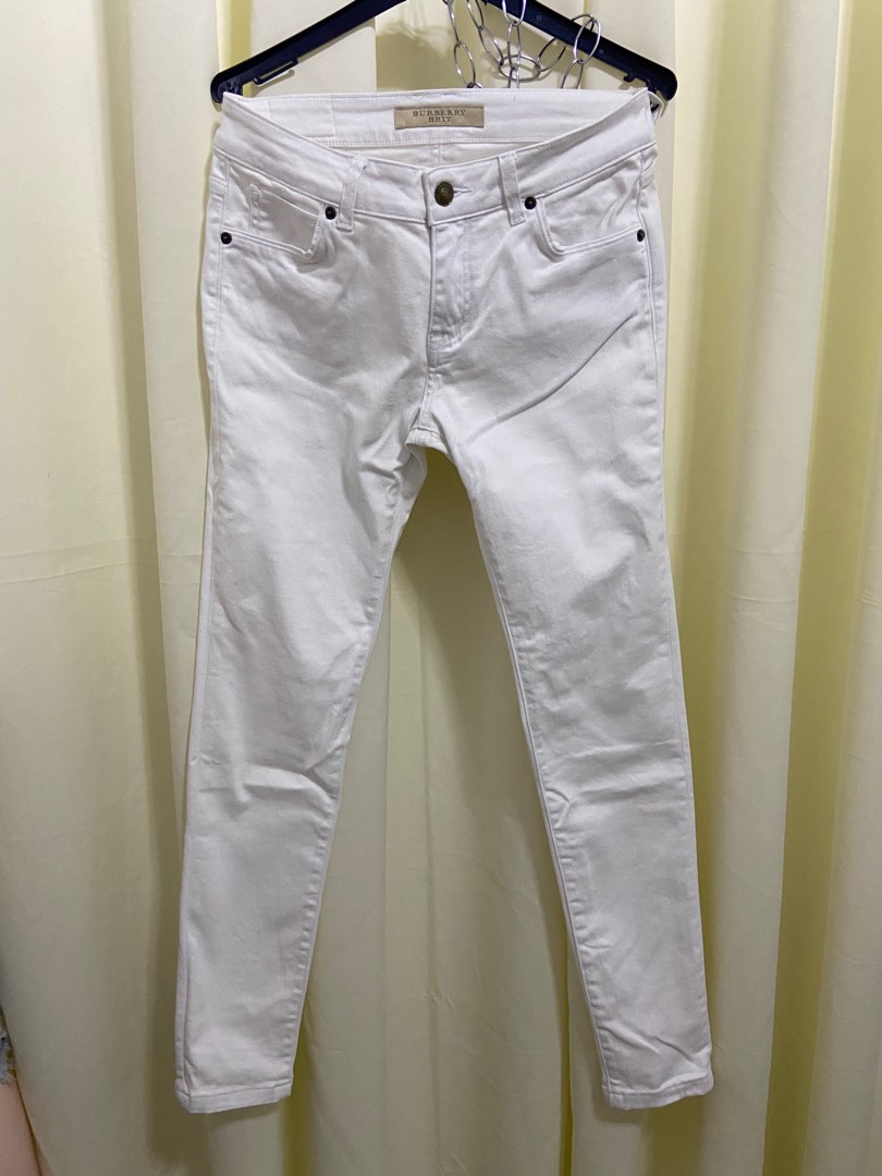 Burberry White Ladies Jeans