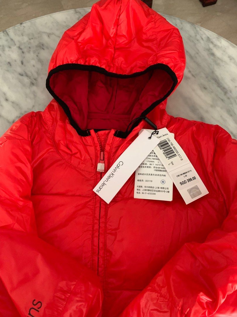 Red calvin sale klein jacket