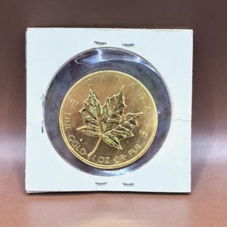 Canadian Maple 999.9 Gold Coins 1 Oz and 1/2 Oz (Total 2 Oz)