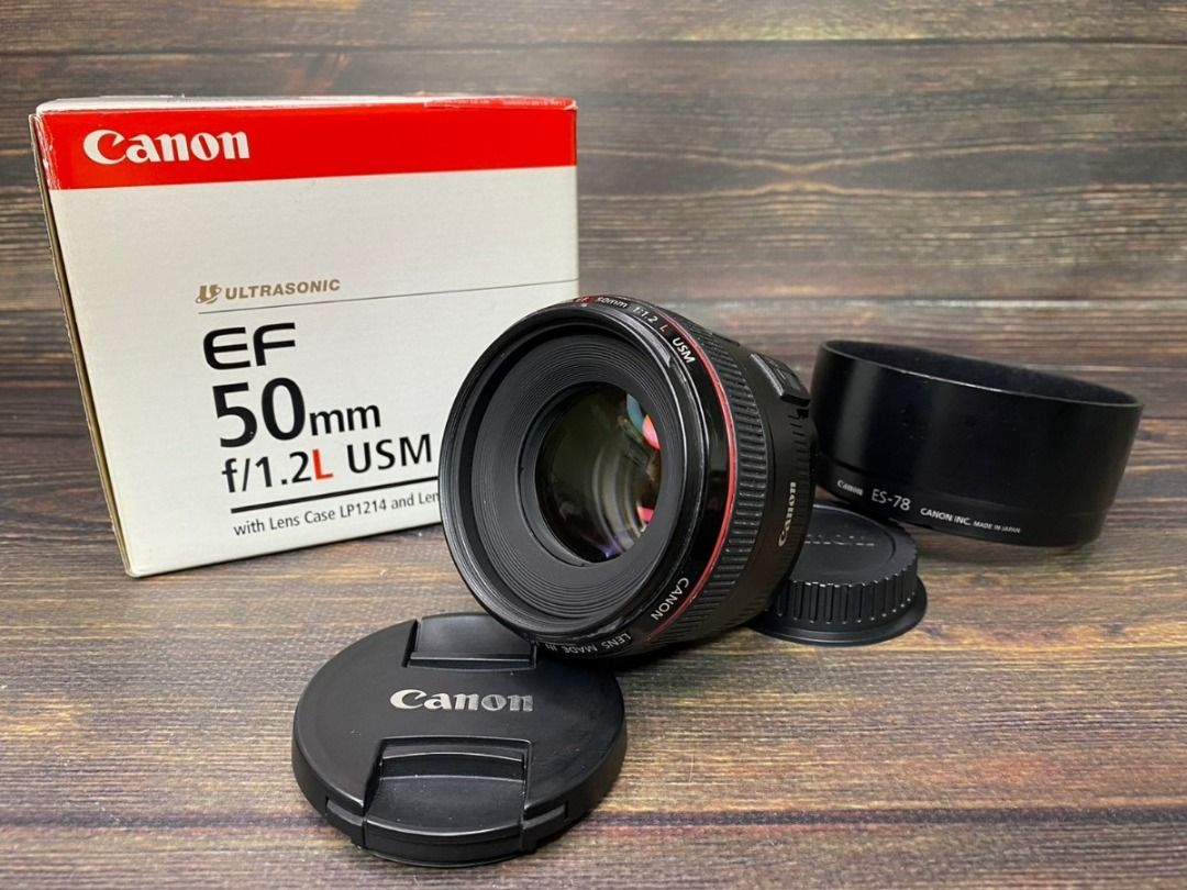 Canon EF 50mm F1.2 L USM 單焦點鏡頭搭配原廠, 攝影器材, 鏡頭及裝備
