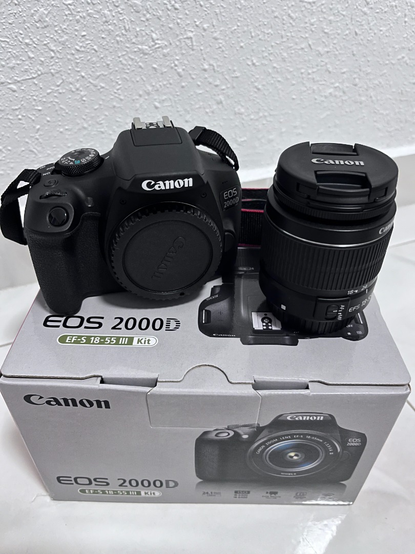 Canon EOS 2000D Camera With 18-55 DC III KIT SET, Photography, Cameras ...