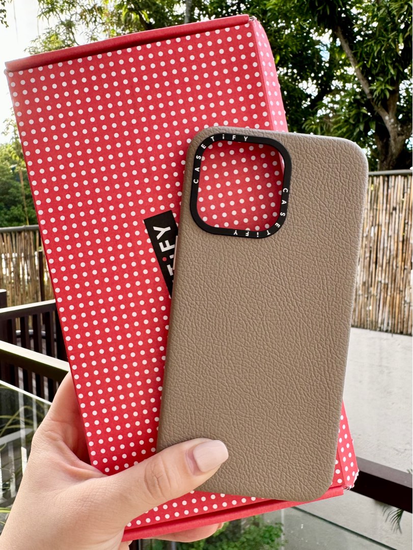 Casetify Leather Magsafe case for iPhone 15 pro max, Mobile Phones