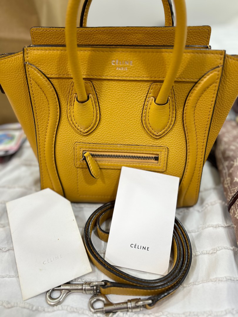 Celine top nano yellow