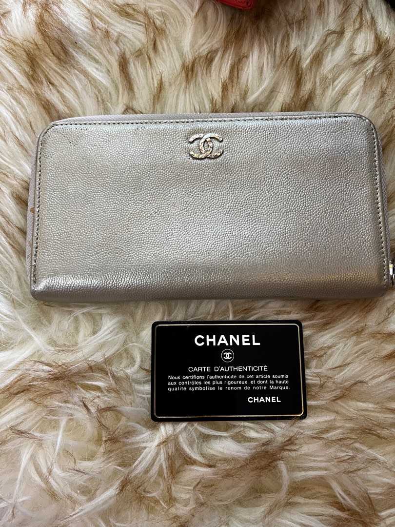Chanel long zip wallet, Luxury, Bags & Wallets on Carousell