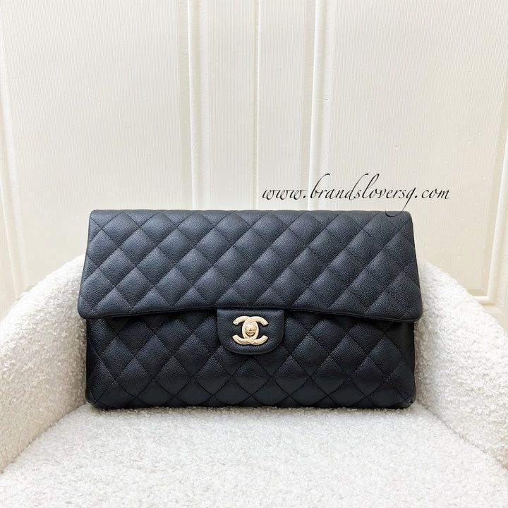Chanel Timeless Clutch in Black Caviar and LGHW, Luxury, Bags