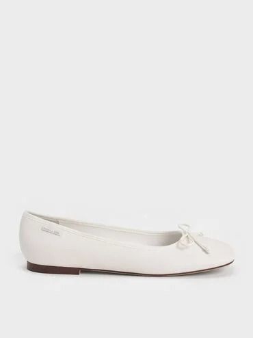 White flat cheap ballerina shoes
