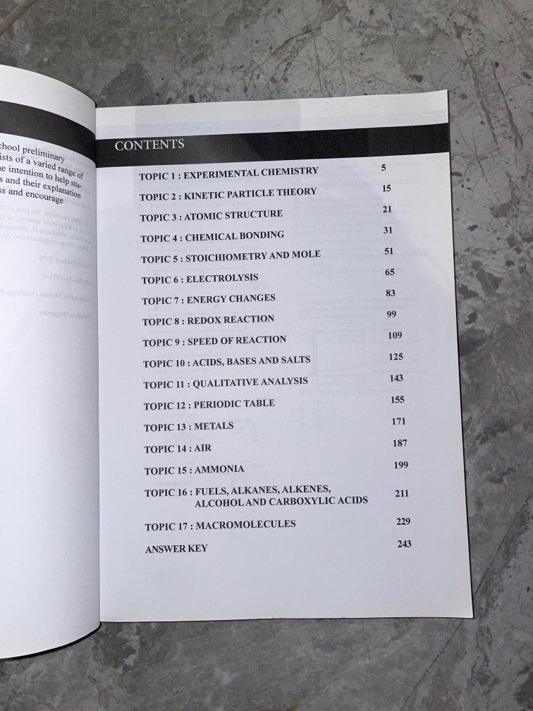 Chemistry o level mcq and structured questions hobbies toys books
