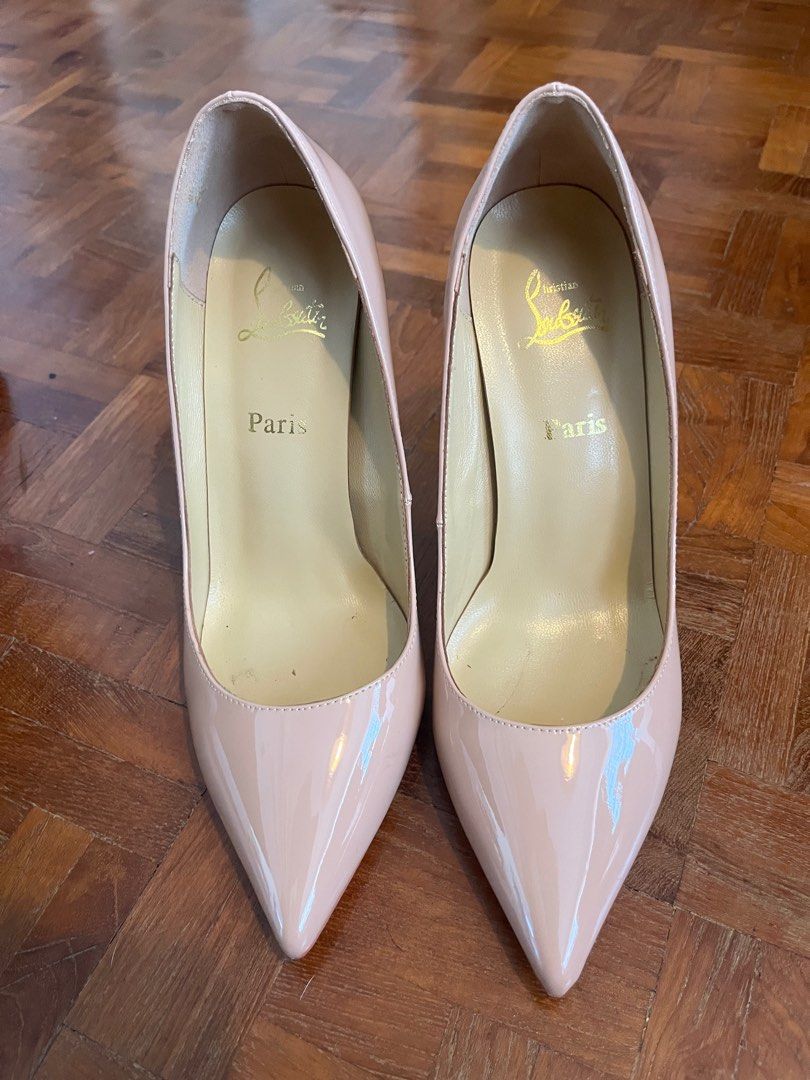 Christian louboutin deals beige heels