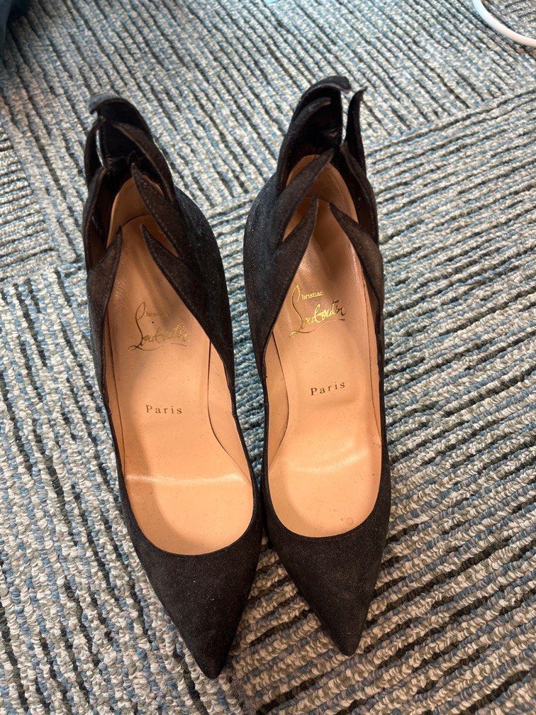 Christian Louboutin Victorian Veau Velours 100 10 cm heels Size 38 LIKE NEW