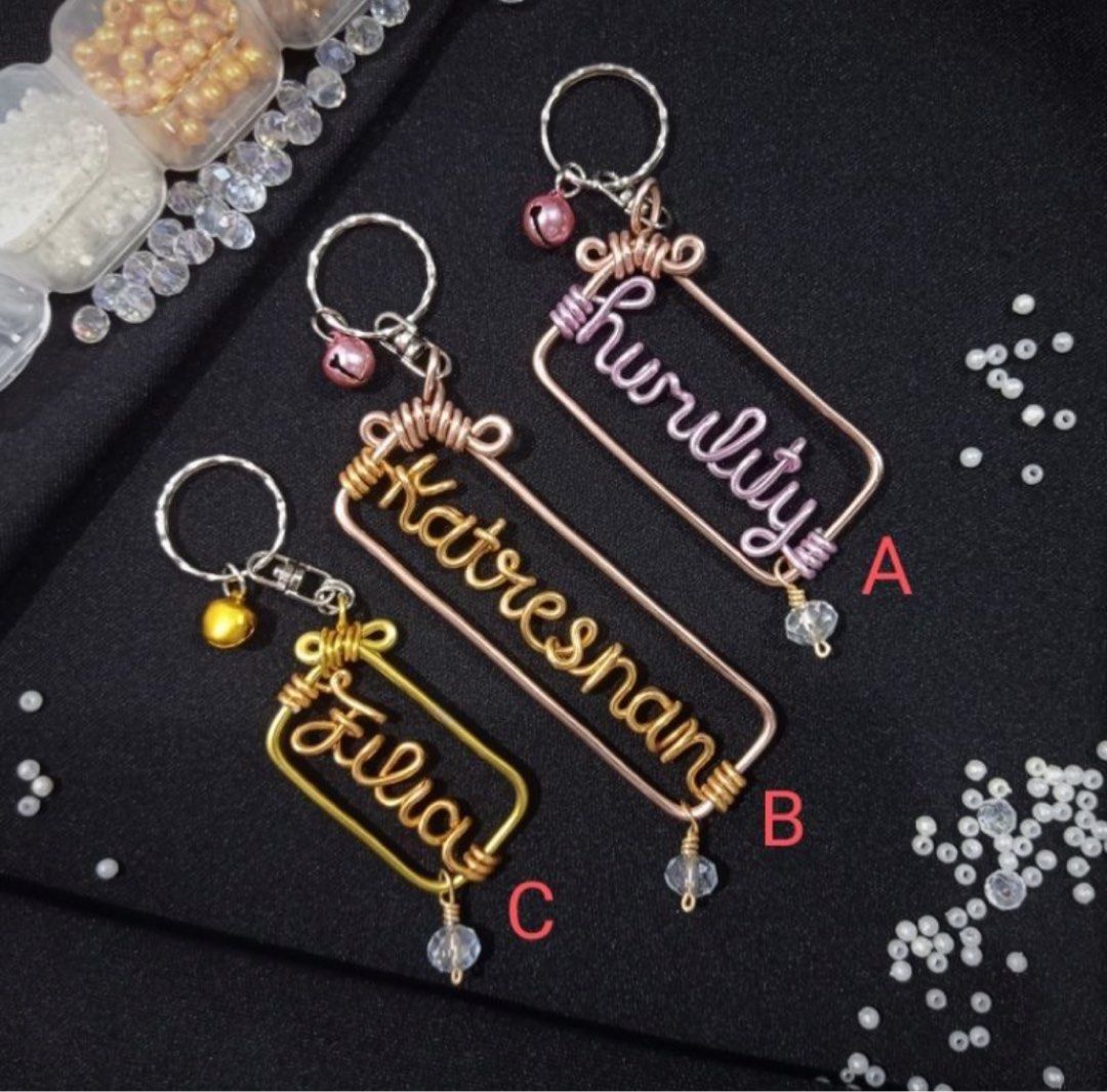 Wire name clearance keychain
