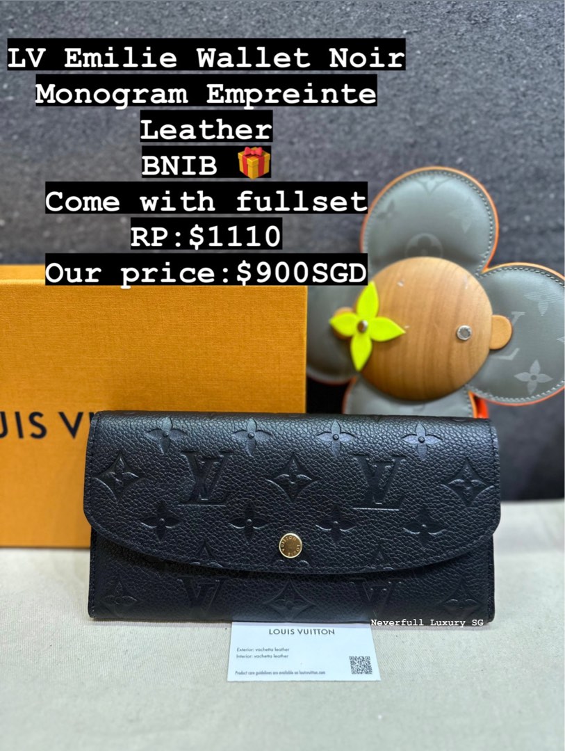 Lv emilie shop wallet price