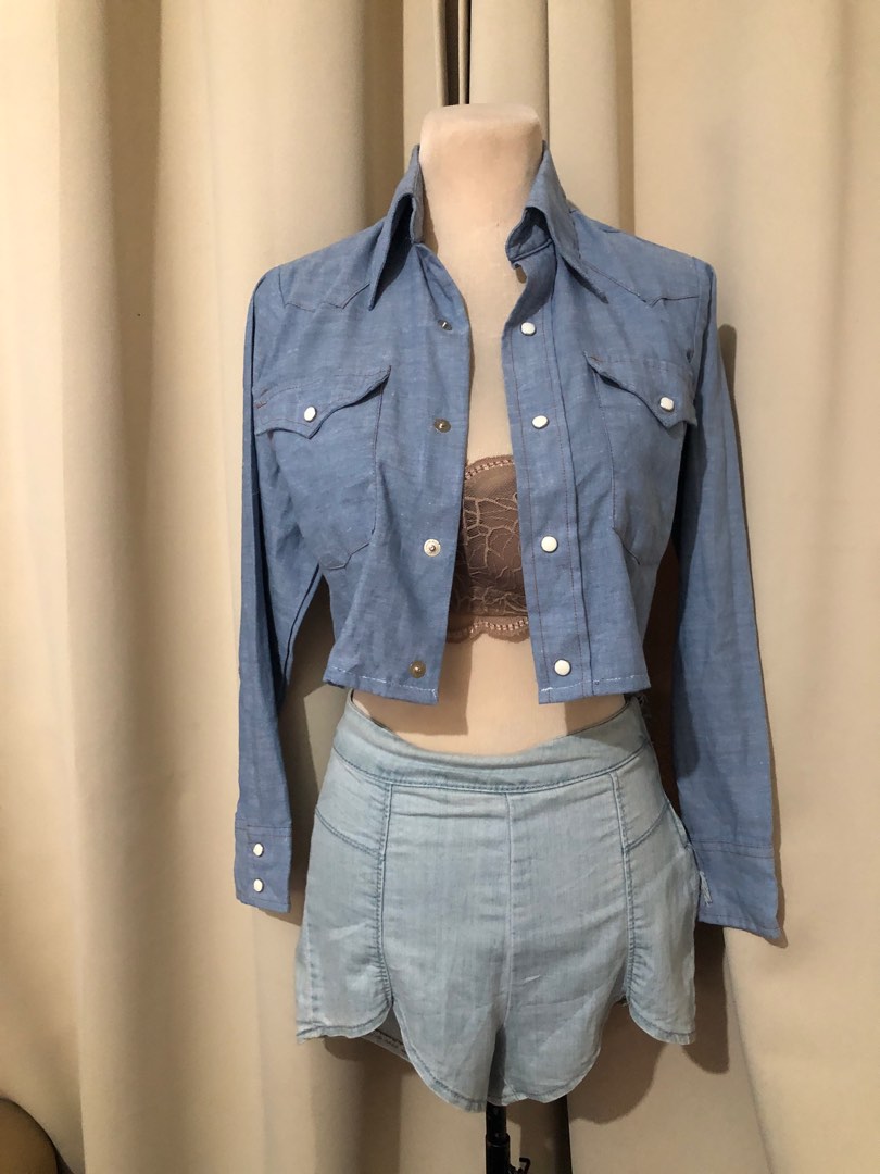 crop jacket/topper, Women's Fashion, Tops, Others Tops on Carousell