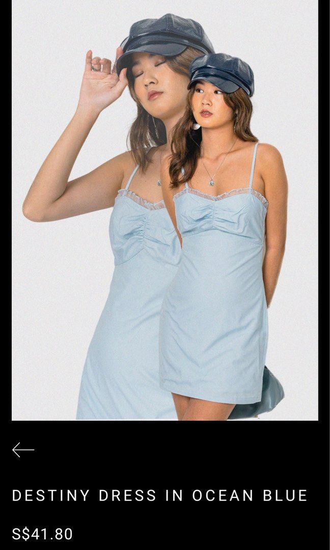 YHF Destiny Dress in Ocean Blue Size M Women s Fashion Dresses Sets Dresses on Carousell