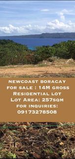 **direct listing**  newcoast boracay 257sqm lot for sale