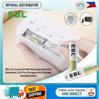 EBL LN-8121 800mAh 1.2v AAA Battery Ni-MH Rechargeable Batteries for Toys, Remote Controls Etc. VMI