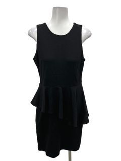 Fayth Black Ruffle Sheath Dress
