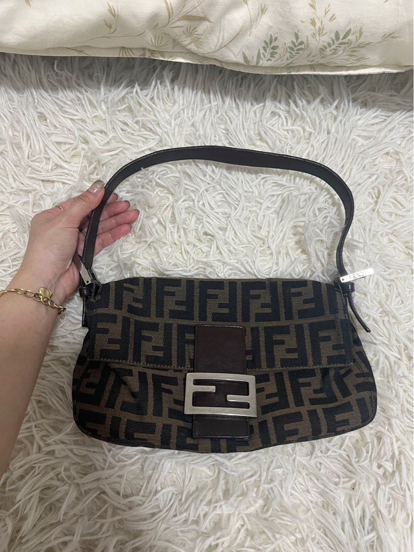 Fendi zucca baguette 2025 tobacco