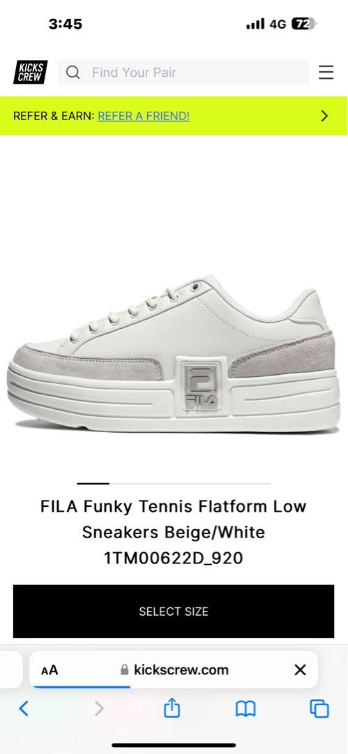 Tenis flatform fila sale