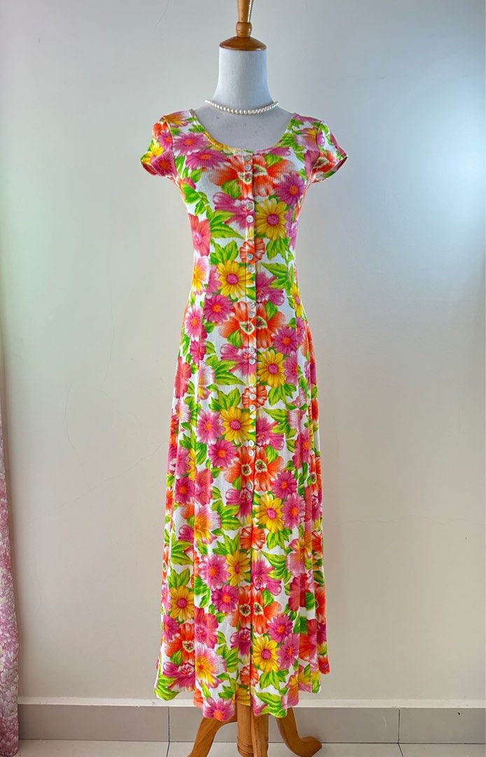 Floral hawaiian dress clearance