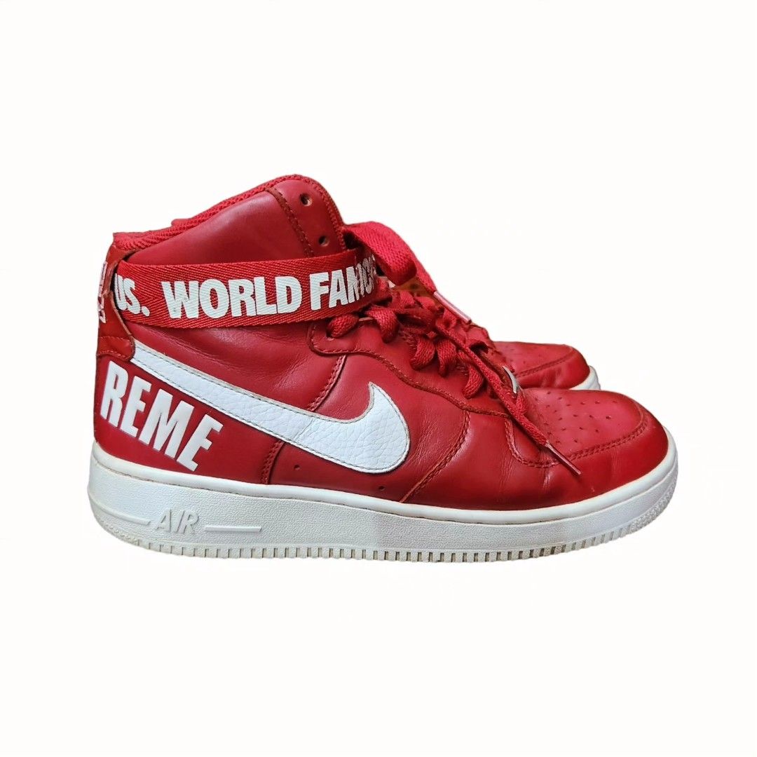 Air force 1 high 2024 supreme world famous red