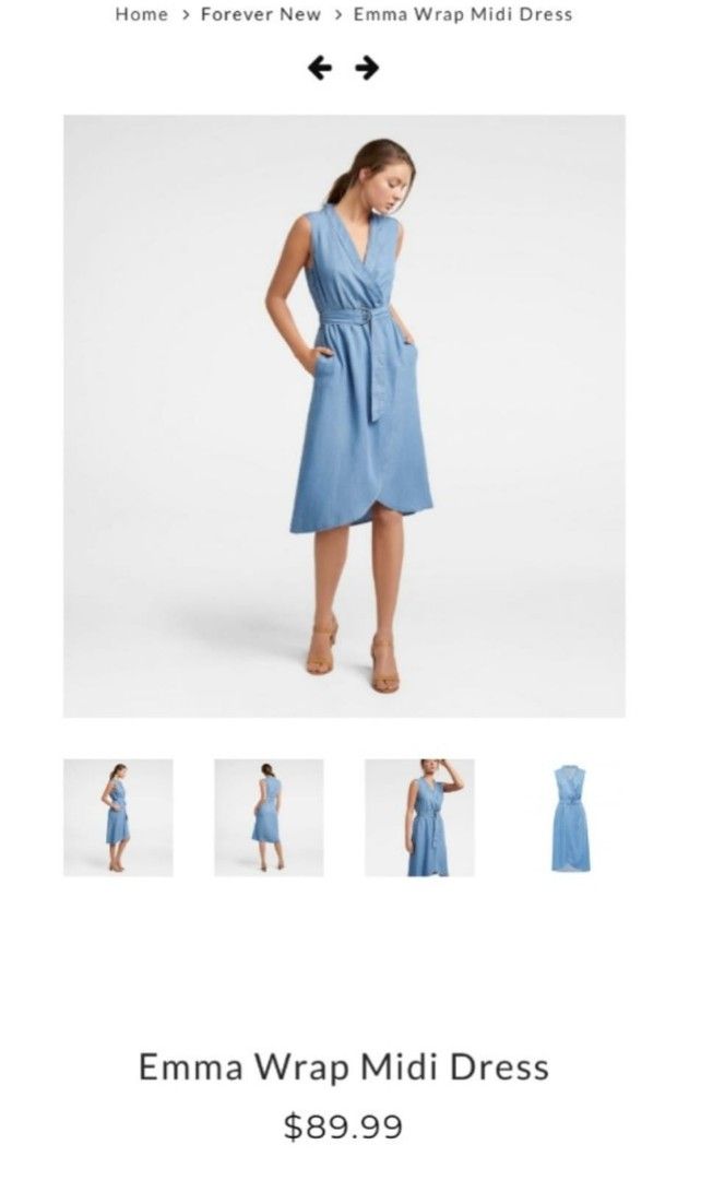 Forever New Tess Denim Dress in Blue | Lyst Australia