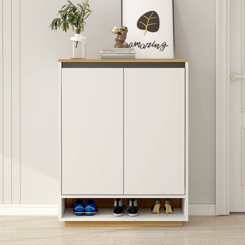FREE DELIVERY] Minimalist Shoe rack cabinet with bottom niche