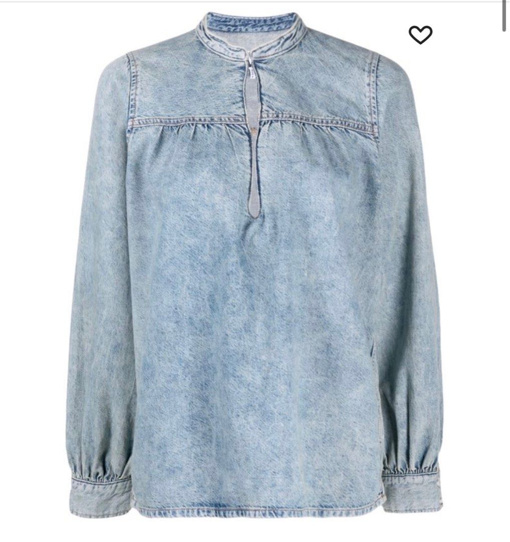 Ganni denim hotsell shirt