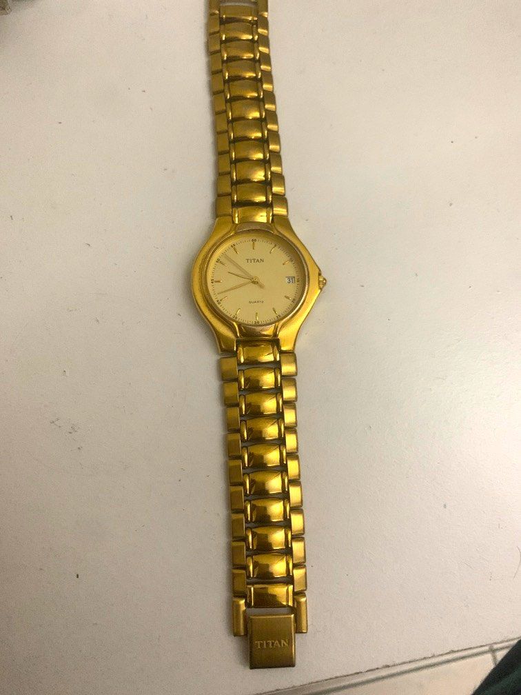 Titan quartz discount 18k gold plated