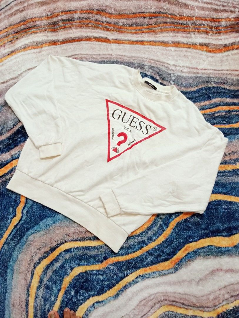 Guess yellow sweatshirt hotsell