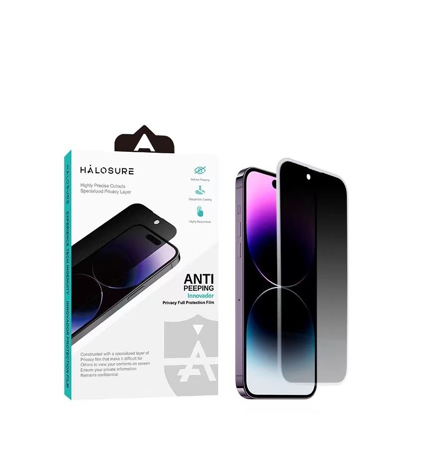 2.5D Full Cover Anti-Peep Tempered Glass Screen Protector WHITE