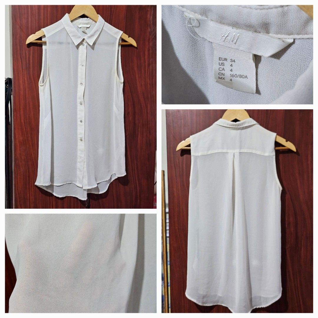 H&m sheer blouse outlet