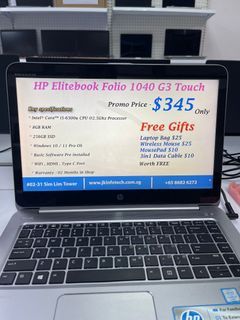 HP Slim & light weight touch screen laptop