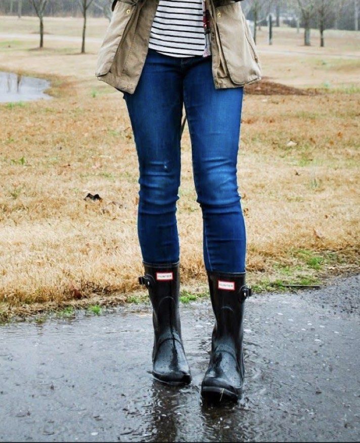 Hunter boots dark teal glossy